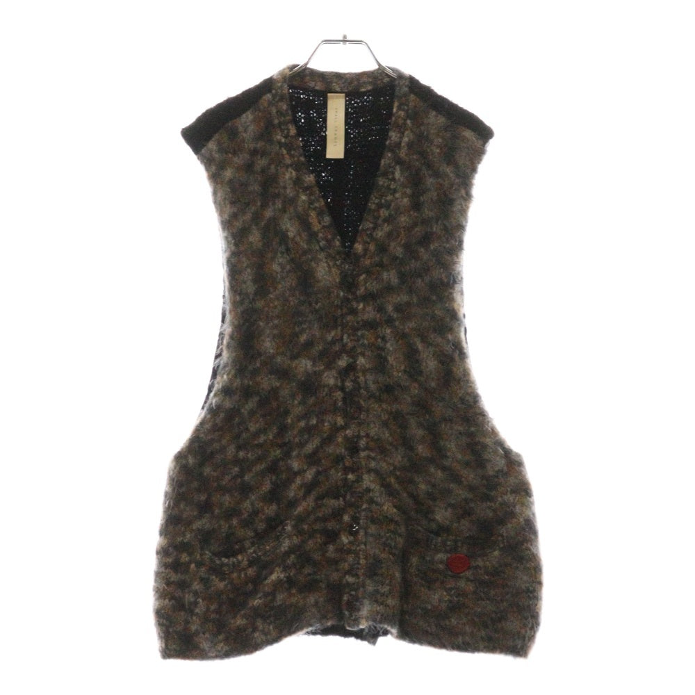 SHINYA KOZUKA(シンヤコズカ) WAISTCOAT ウェストコート カーディガン ニット ブラック/ブラウン 2302SK71
