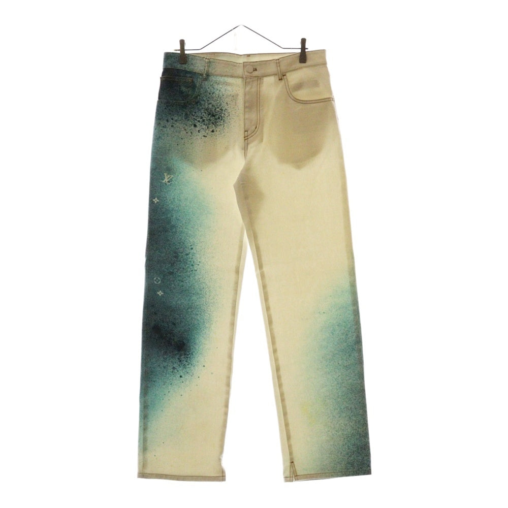 LOUIS VUITTON(ルイヴィトン) 23SS Spray Print Denim Pants LVスプレープリント デニムパンツ ホワイト RM231M U13 HOD10X