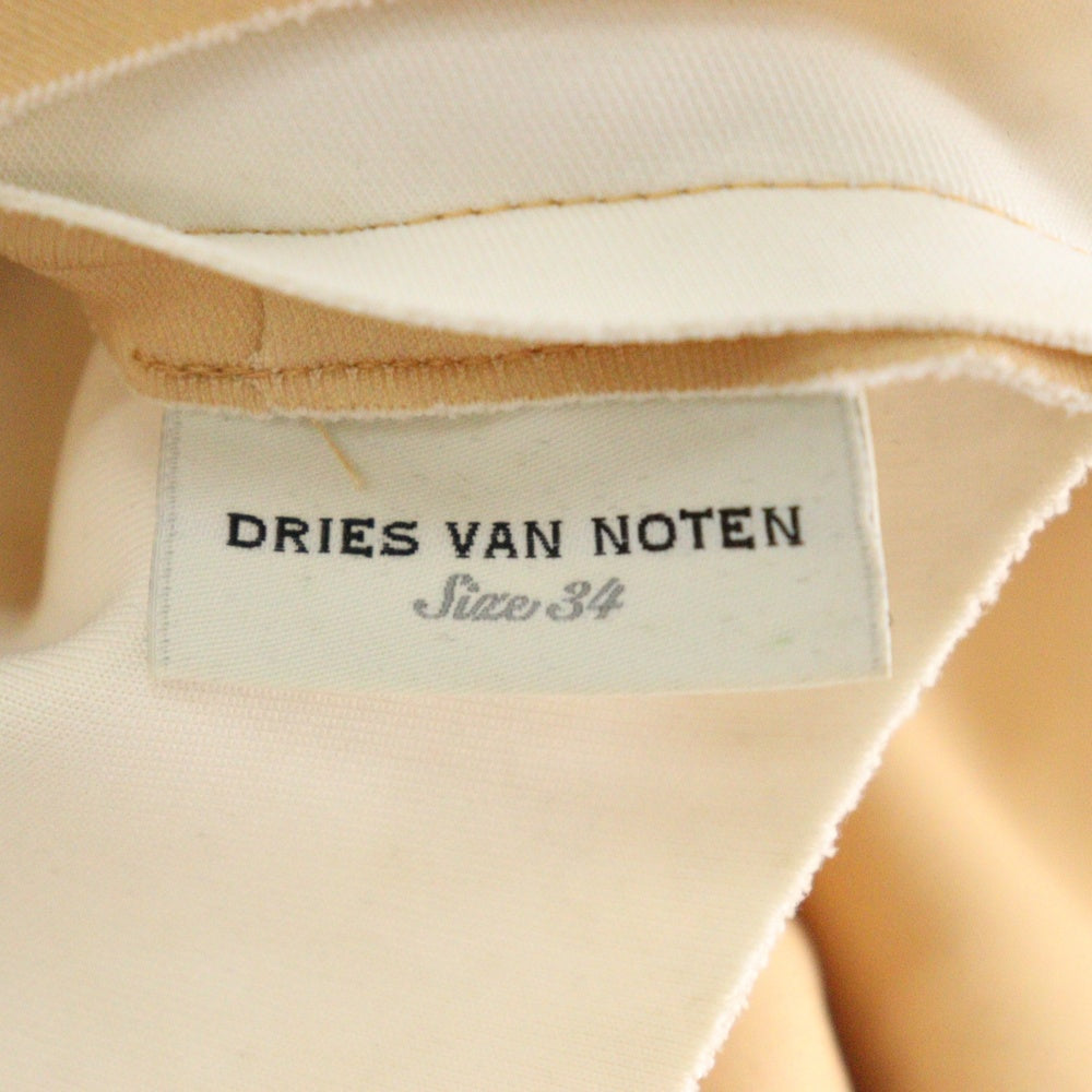 DRIES VAN NOTEN(ドリスヴァンノッテン) 20AW ボンディング加工カットソー フラワープリント半袖Tシャツ ベージュ レディース