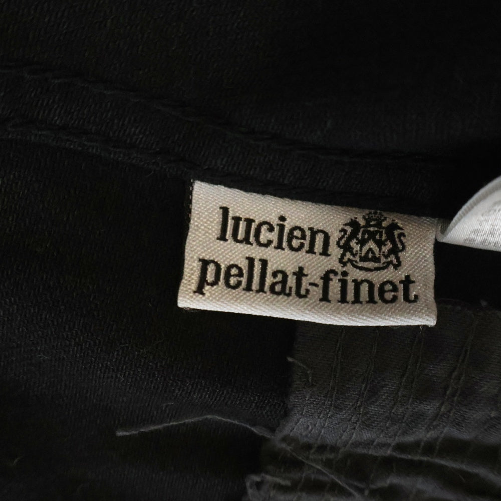 lucien pellat-finet(ルシアンペラフィネ) スカル刺繍ダメージ加工デニムジャケット ブラック