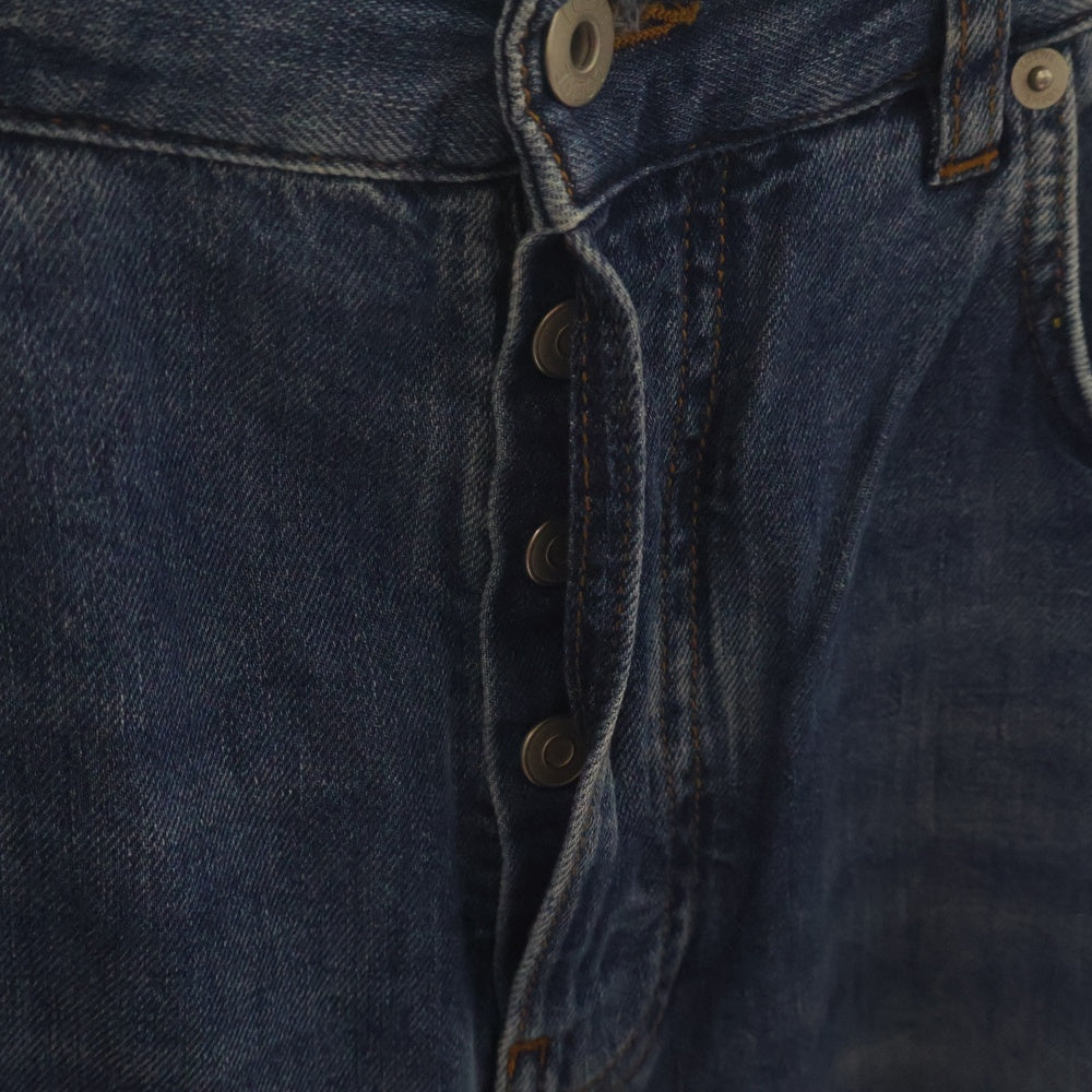 LOEWE(ロエベ) 22AW Washed Denim Trousers ダメージ加工 ウォッシュデニム デニムストレートパンツ インディゴ H526Y11X22