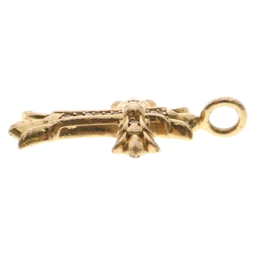 CHROME HEARTS(クロムハーツ) 22K DBL CH CRS P/DIA ダブルCHクロスチャーム PAVEダイヤ ペンダントトップ ゴールド BCA029