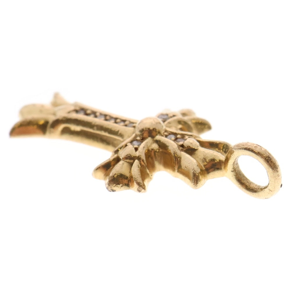 CHROME HEARTS(クロムハーツ) 22K DBL CH CRS P/DIA ダブルCHクロスチャーム PAVEダイヤ ペンダントトップ ゴールド BCA029