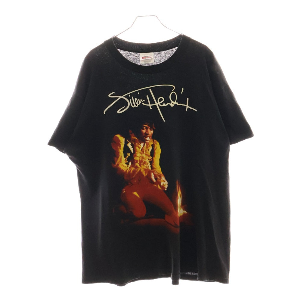 VINTAGE(ヴィンテージ) 90S JIMI HENDRIX ジミ・ヘンドリックス フロントプリント 半袖Tシャツ カットソー ブラック