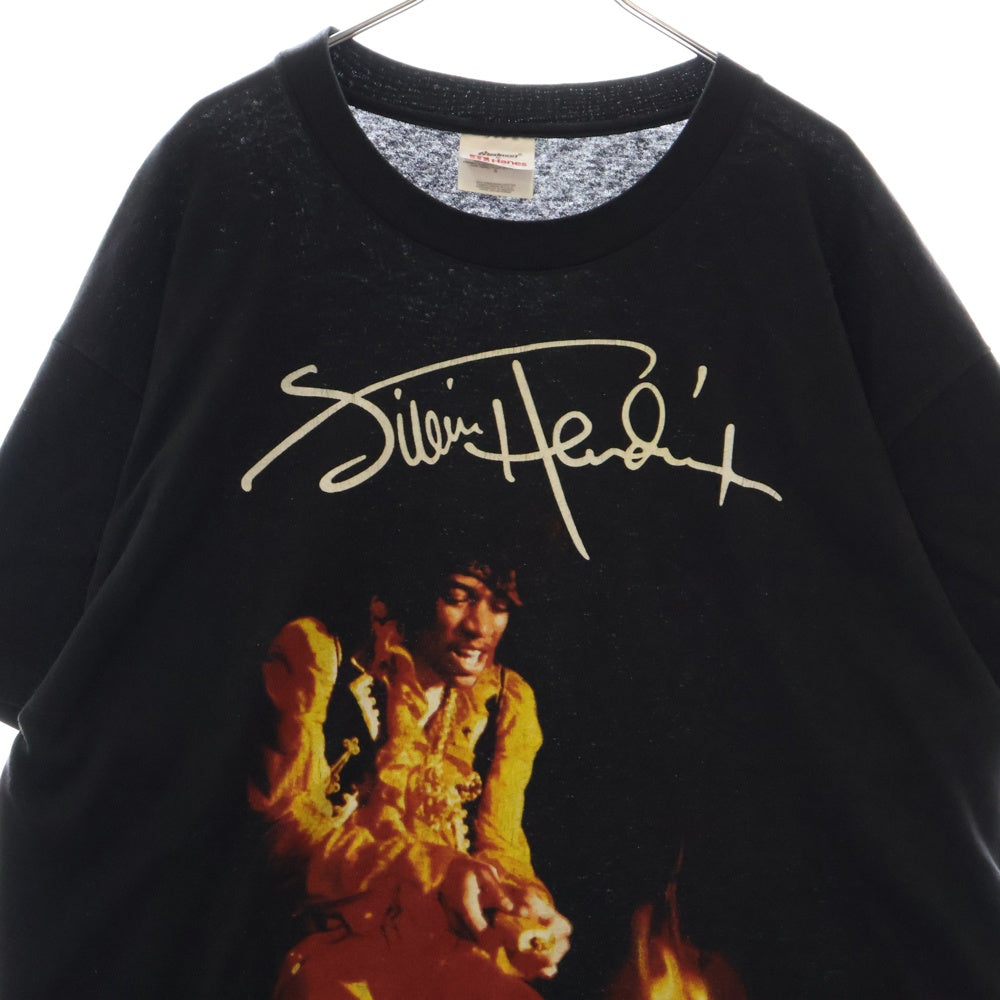 VINTAGE(ヴィンテージ) 90S JIMI HENDRIX ジミ・ヘンドリックス フロントプリント 半袖Tシャツ カットソー ブラック