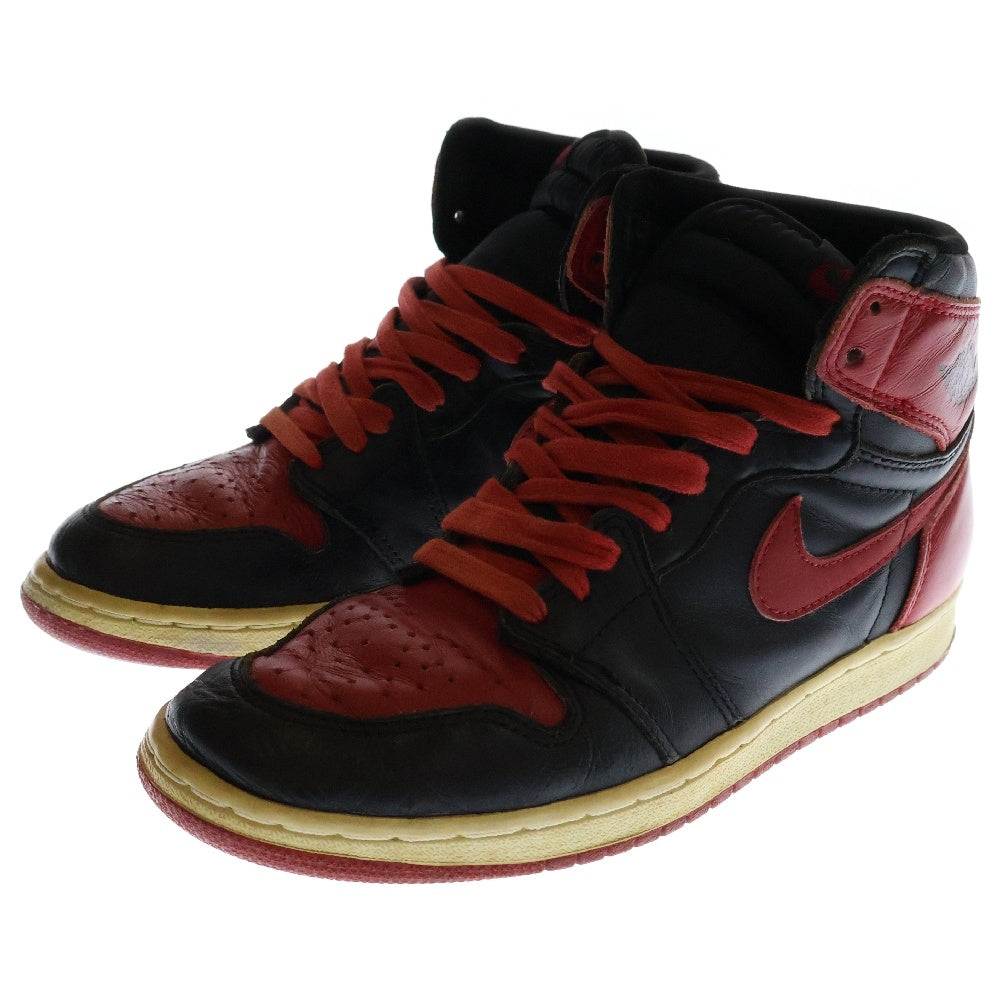 NIKE(ナイキ) 観賞用 Air Jordan 1 High Bred 1994 エアジョーダン1 ブレッド ハイカットスニーカー 94年製 US7/25cm 130207-061 ブラック/レッド