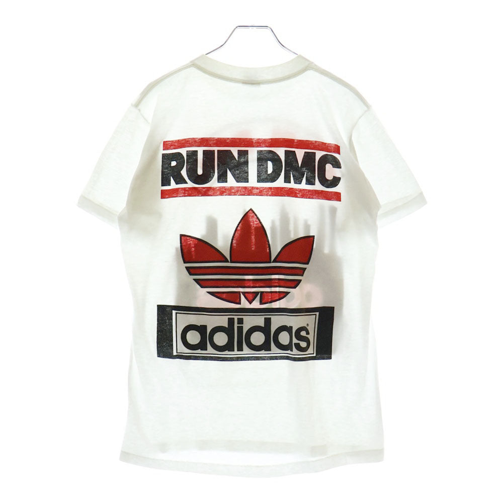 adidas(アディダス) 80s VINTAGE ×RUN DMC ヴィンテージ ランディーエムシー マンハッタン ロゴプリント 半袖Tシャツ ホワイト