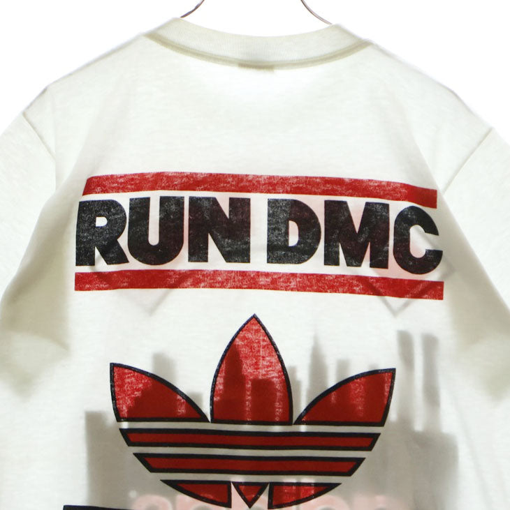 adidas(アディダス) 80s VINTAGE ×RUN DMC ヴィンテージ ランディーエムシー マンハッタン ロゴプリント 半袖Tシャツ ホワイト