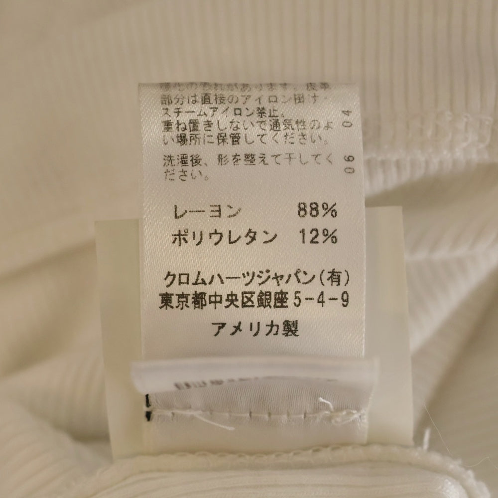 CHROME HEARTS(クロムハーツ) Y NOT ロゴダガー 刺繍 ノースリーブ タンクトップ ホワイト
