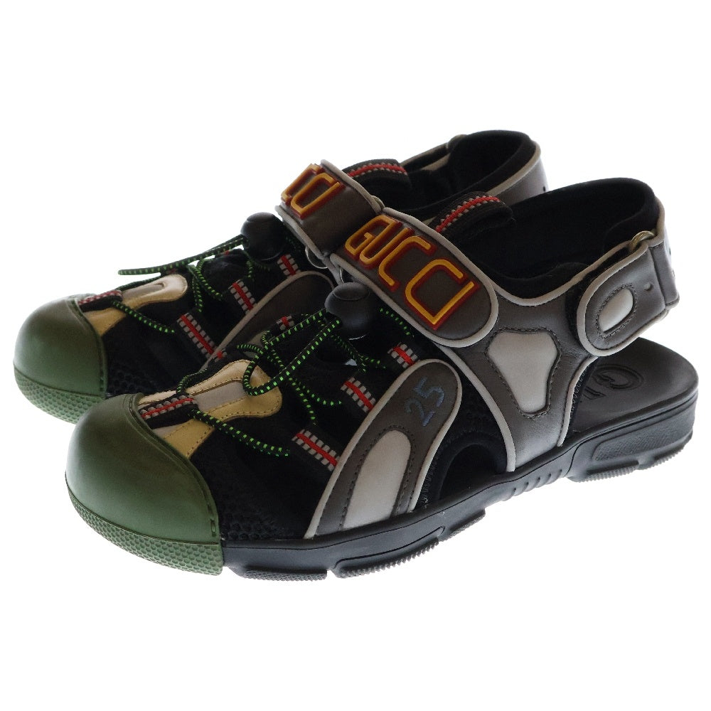 GUCCI(グッチ) 19ss メッシュベルクロ サンダル カーキ 563484