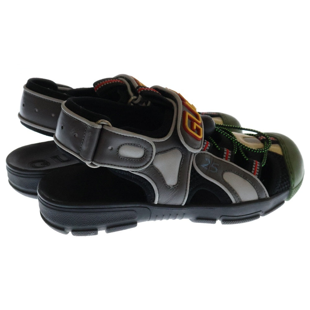 GUCCI(グッチ) 19ss メッシュベルクロ サンダル カーキ 563484