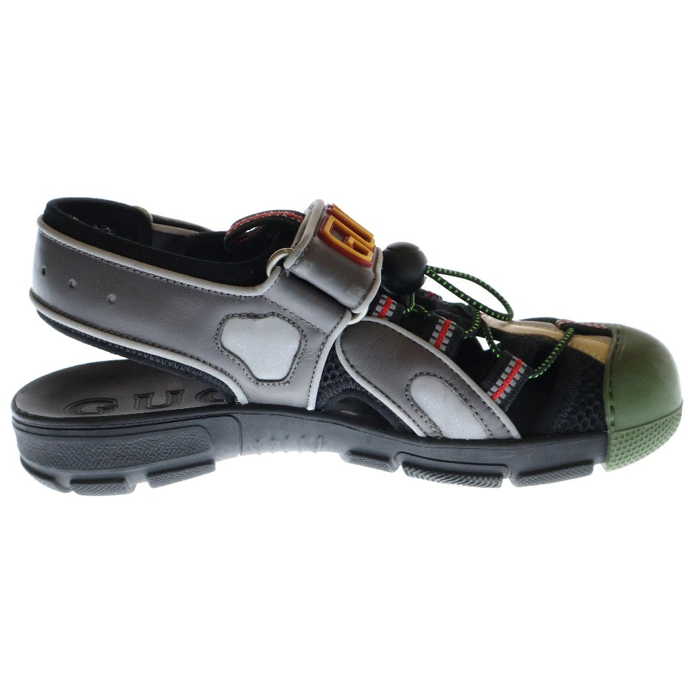 GUCCI(グッチ) 19ss メッシュベルクロ サンダル カーキ 563484