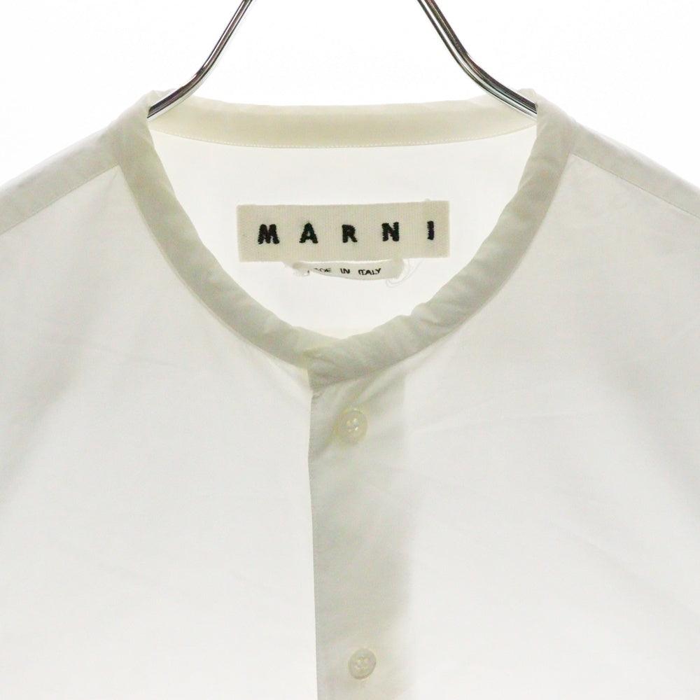 MARNI(マルニ) L/S Coller Less Shirt カラーレス 長袖シャツ ホワイト JUMU0010QW