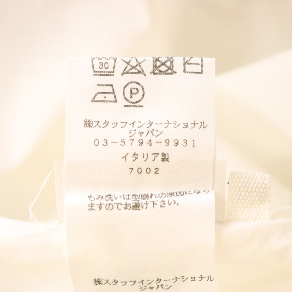 MARNI(マルニ) L/S Coller Less Shirt カラーレス 長袖シャツ ホワイト JUMU0010QW
