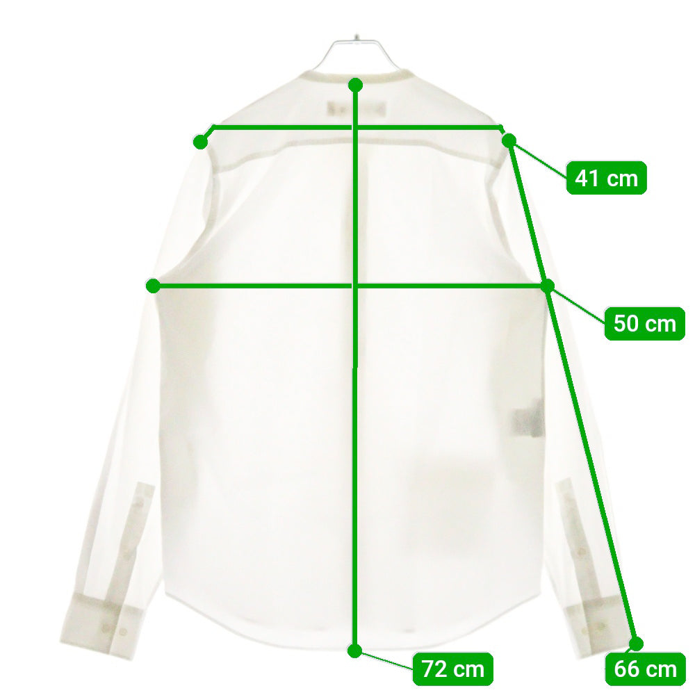 MARNI(マルニ) L/S Coller Less Shirt カラーレス 長袖シャツ ホワイト JUMU0010QW