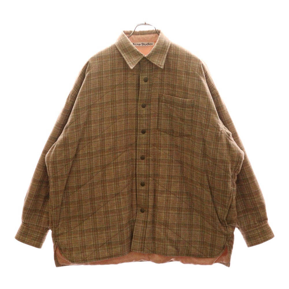 Acne Studios(アクネ ストゥディオズ) Check Jacket 中綿チェックシャツジャケット ベージュ FN-MN-SHIR000417 BB0564-