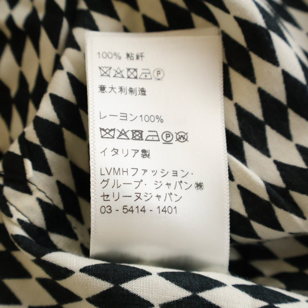 CELINE(セリーヌ) 21SS Micro Harleyqueen Hawaiian Shirt マイクロハーレークイーン 総柄 オープンカラー 半袖シャツ ホワイト 2C604968N