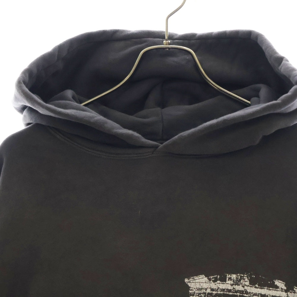 SAINT MICHAEL(セントマイケル) 23AW ×ARIES ARS HOODIE ST ARIES アリーズ ダメージ加工プルオーバースウェットパーカー フーディー グレー SM-A23-0000-C03