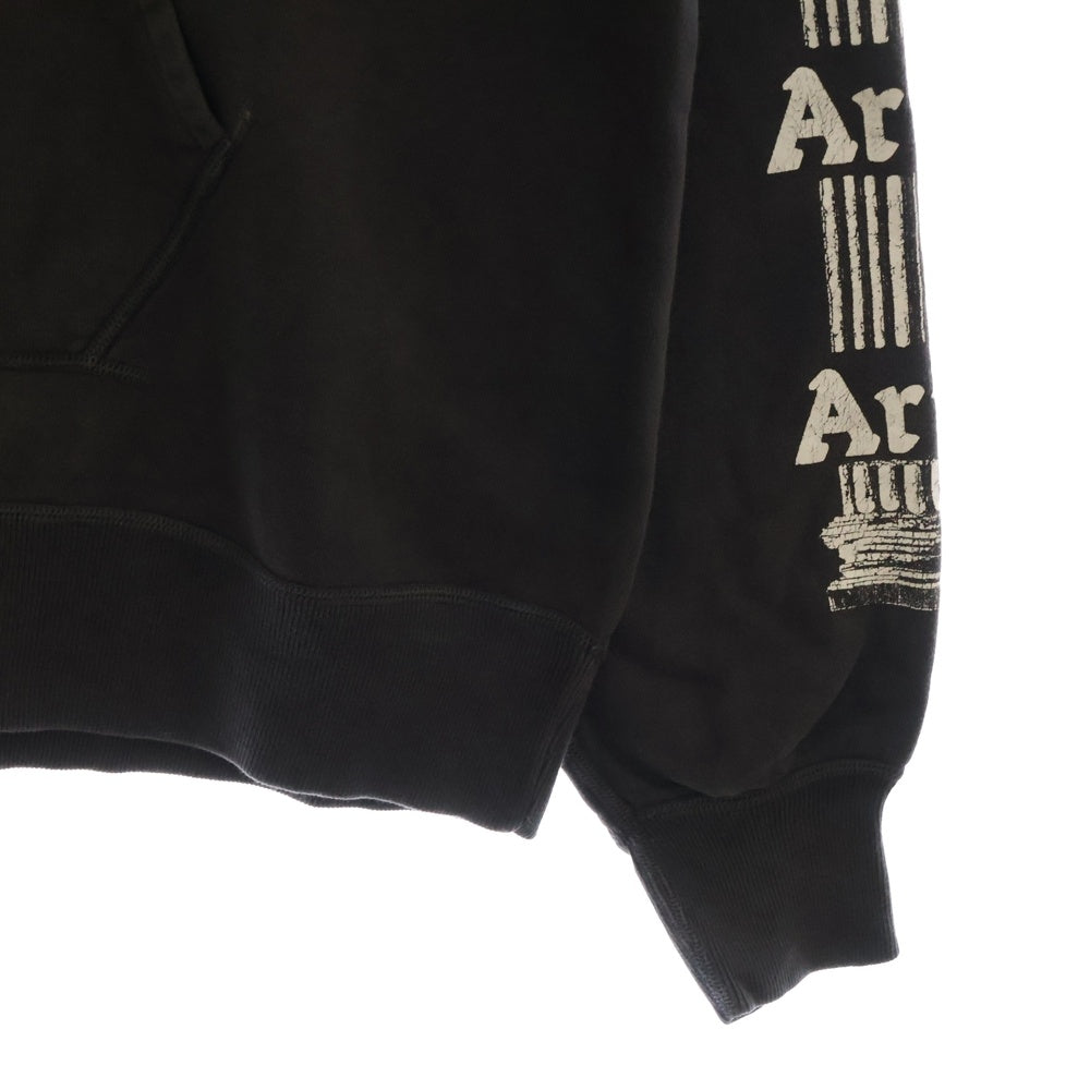 SAINT MICHAEL(セントマイケル) 23AW ×ARIES ARS HOODIE ST ARIES アリーズ ダメージ加工プルオーバースウェットパーカー フーディー グレー SM-A23-0000-C03