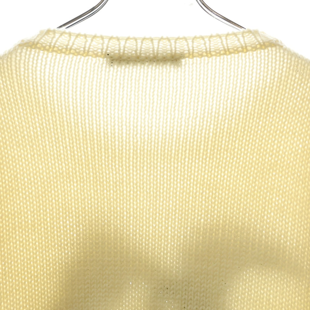 RAF SIMONS(ラフシモンズ) 23SS BULKY KNIT SWEATER クロップド クルーネックニットセーター アイボリー