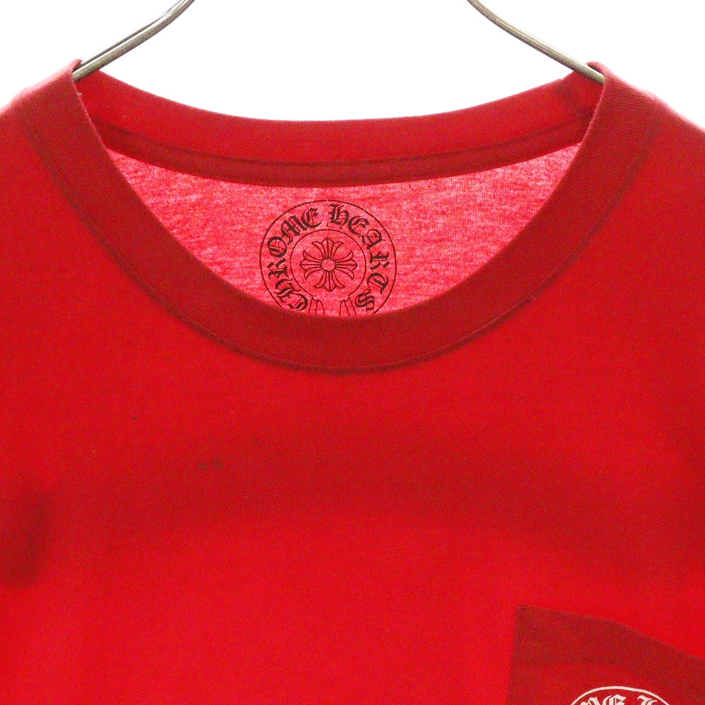 CHROME HEARTS(クロムハーツ) CH L/S T-SHIRT バックスクロールプリント 長袖Tシャツ ロンT レッド