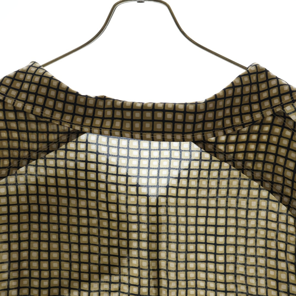 MARNI(マルニ) 20SS Silk Check Shirt 半袖シルクシャツ プルオーバーチェックシャツ ベージュ レディース CAMA0269Y0