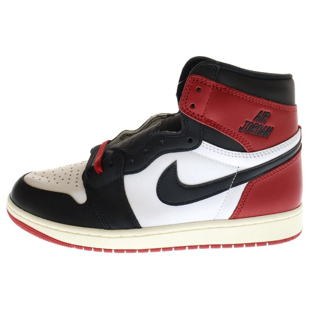 NIKE(ナイキ) IR JORDAN 1 RETRO HIGH OG BLACK TOE REIMAGINED エアジョーダン1 レトロ ハイ OG ブラックトゥリイマジンド ハイカットスニーカー US9/27.0cm DZ5485-106