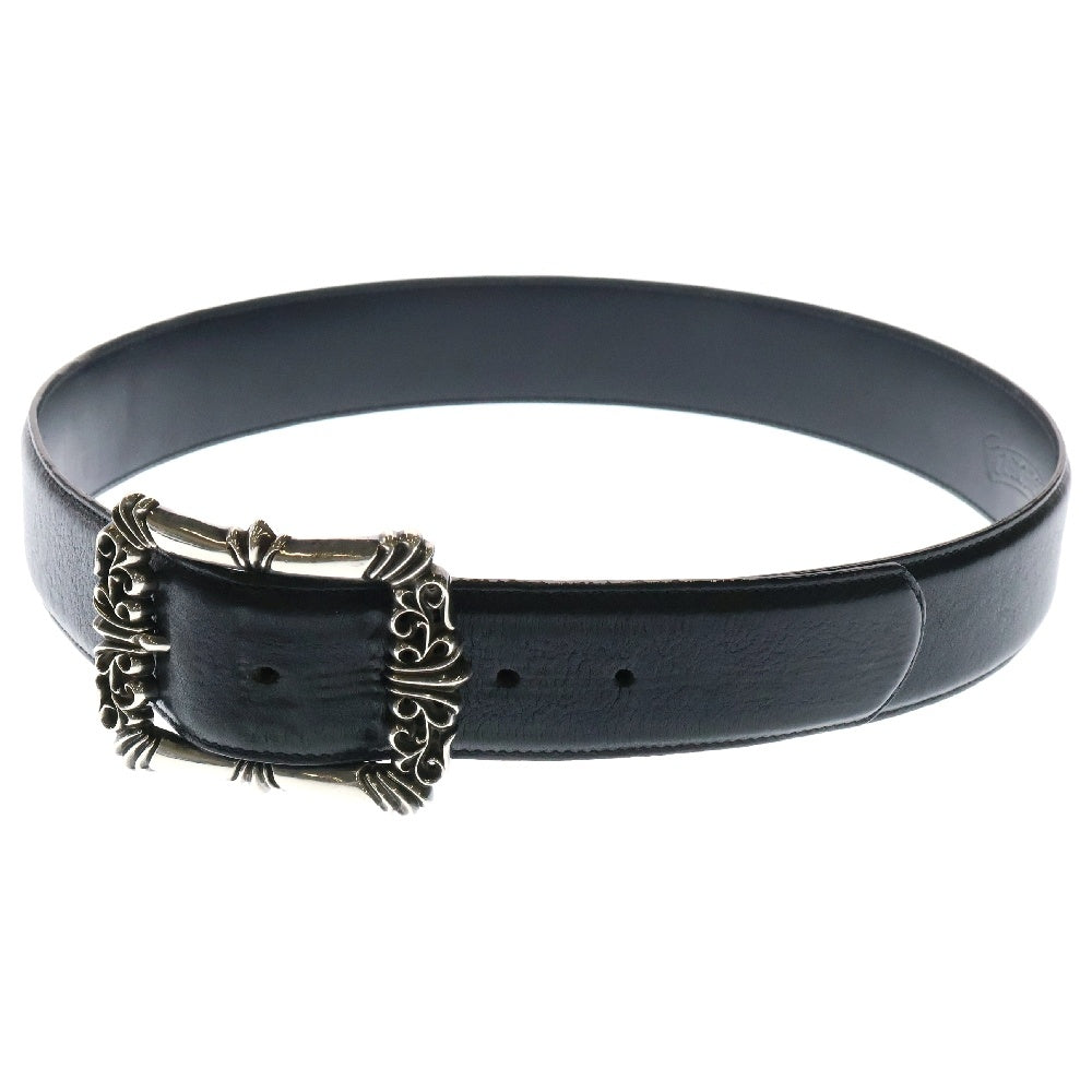 CHROME HEARTS(クロムハーツ) BLT FILIGREE OTJ フィリグリーOTJバックル レザーベルト ブラック/シルバー