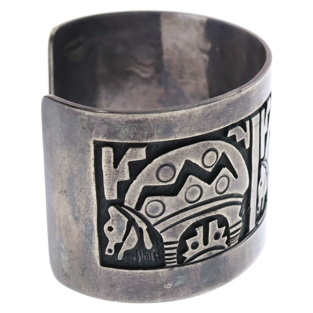 INDIAN JEWELRY(インディアンジュエリー) ホピ族 スタンプワークバングル シルバー