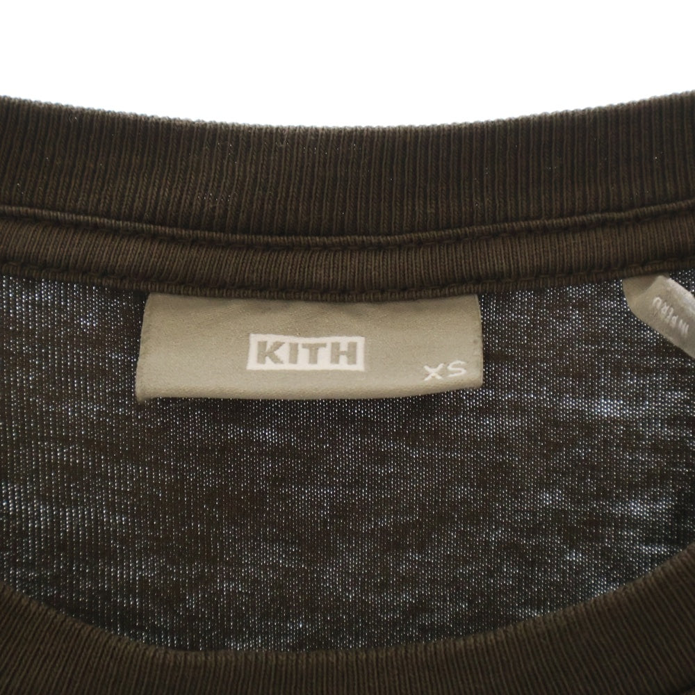 KITH(キス) フロントロゴ 半袖Tシャツ カットソー ブラウン