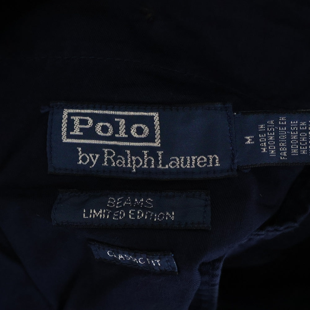 POLO RALPH LAUREN(ポロラルフローレン) BEAMS別注 Gold Logo Short ビームス 刺繍ハーフパンツ ショーツ ネイビー