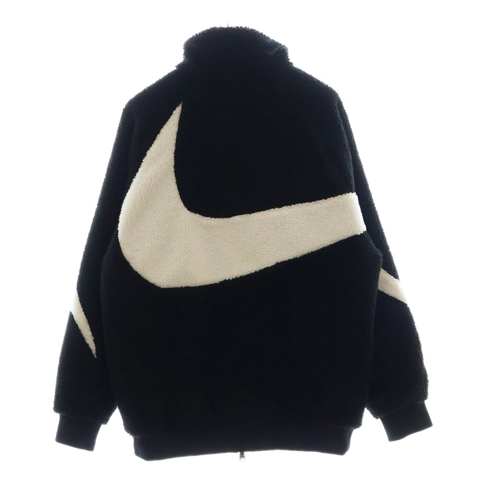 NIKE(ナイキ) AS M NSW VW SWSH FULL ZIP JKT ロゴ刺繍 リバーシブルナイロンジャケット フリースボアジャケット ブラック BQ6546-011