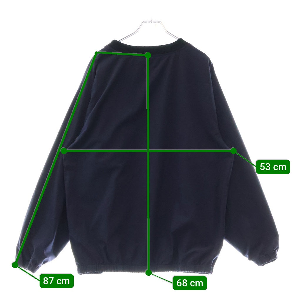 STANDARD CALIFORNIA(スタンダード カリフォルニア) Cordura Stretch Utility Pullover Shirt ロゴ刺繍 プルオーバーナイロントレーナー ネイビー