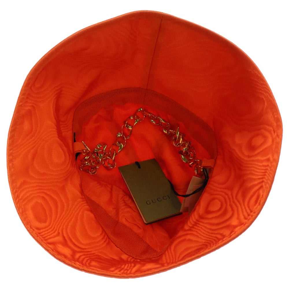 GUCCI(グッチ) Chain Bucket Hat チェーンバケットハット 帽子 オレンジ 729128 3HAPM