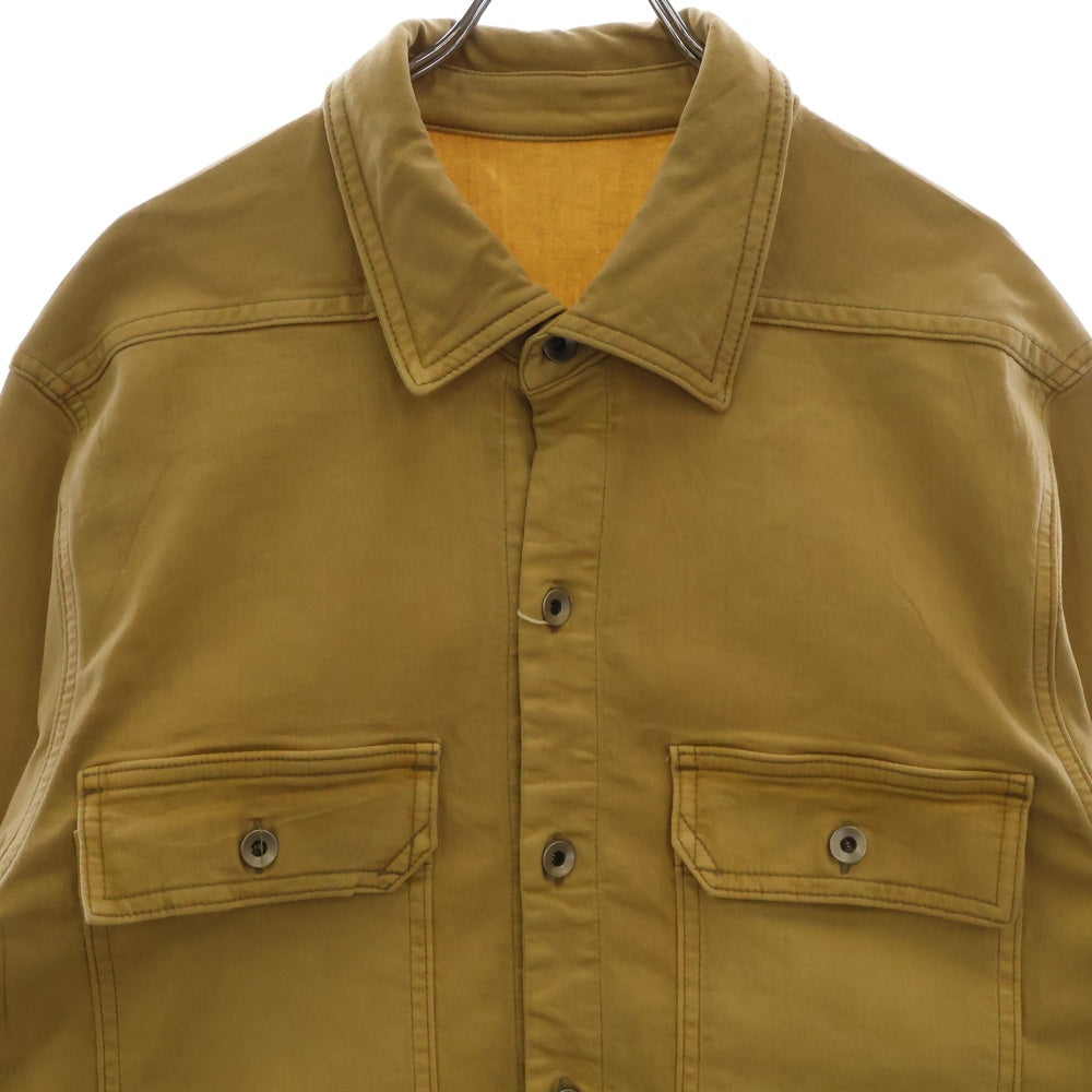 DRKSHDW(ダークシャドウ) 24SS OUTERSHIRT コーティング アウターシャツ シャツジャケット ベージュ DU01D1296-SCF