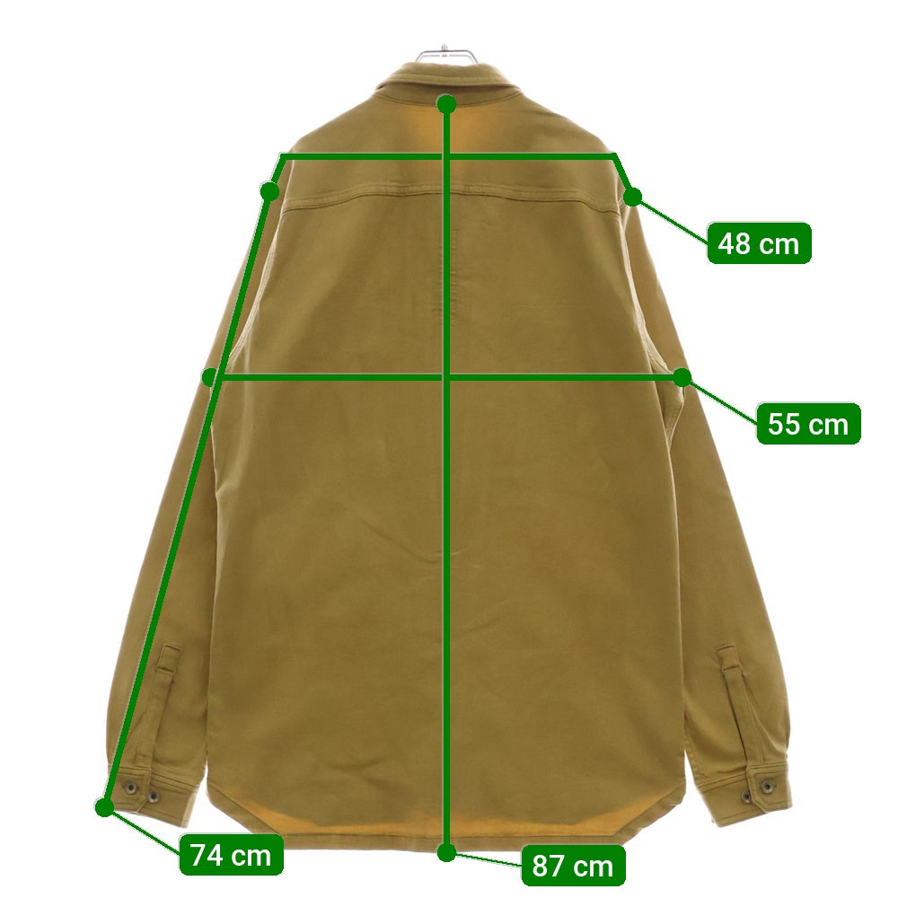 DRKSHDW(ダークシャドウ) 24SS OUTERSHIRT コーティング アウターシャツ シャツジャケット ベージュ DU01D1296-SCF
