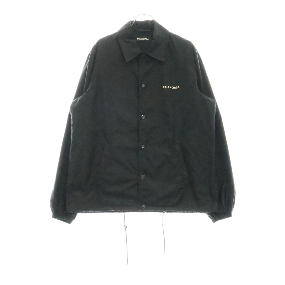 BALENCIAGA(バレンシアガ) News Logo Coach Jacket ニュースロゴ ナイロンコーチジャケット ブラック 626575 TI054