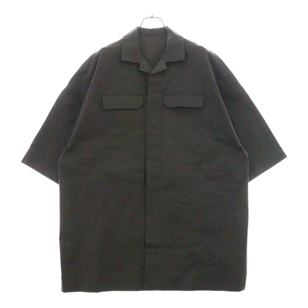 Rick Owens(リックオウエンス) 24SS MAGNUM TOMMY SHIRT マグナムトミー 半袖シャツ ブラウン RU01D3298-TE