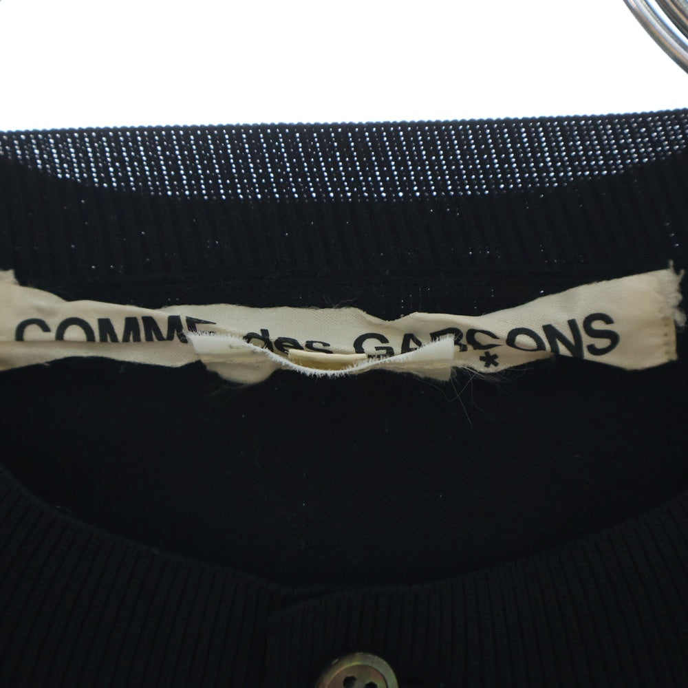 COMME des GARCONS(コムデギャルソン) 19SS ドッキングポリエステルニットカーディガン レディース GC-N008 ブラック