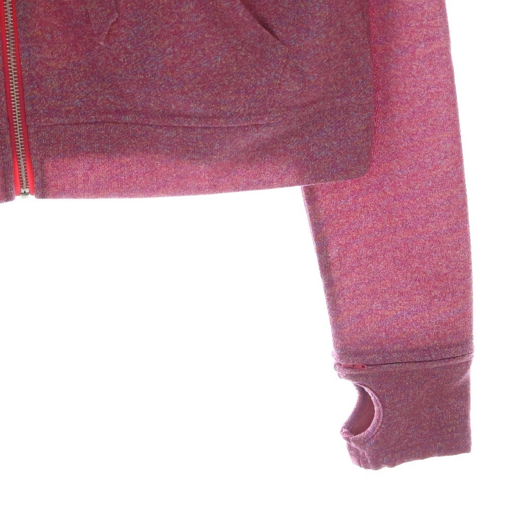 DINOWORKS(ディノワークス) PORIS SHINE HOODIE ジップアップフーディー パーカー ラメ加工 ピンク レディース