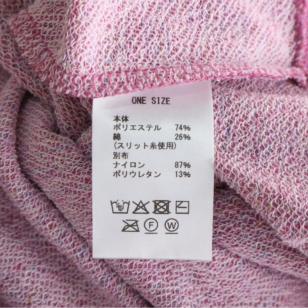 DINOWORKS(ディノワークス) PORIS SHINE HOODIE ジップアップフーディー パーカー ラメ加工 ピンク レディース