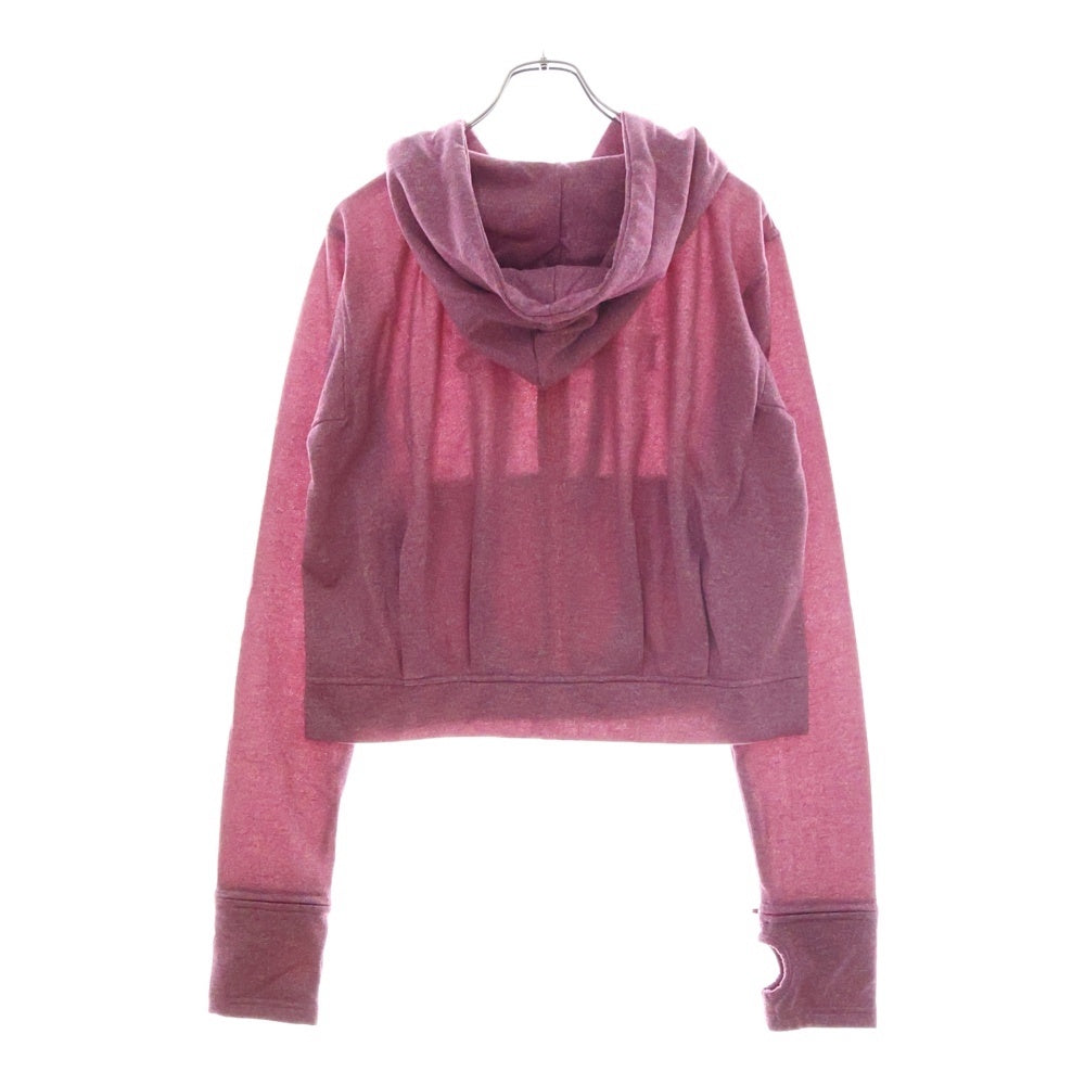 DINOWORKS(ディノワークス) PORIS SHINE HOODIE ジップアップフーディー パーカー ラメ加工 ピンク