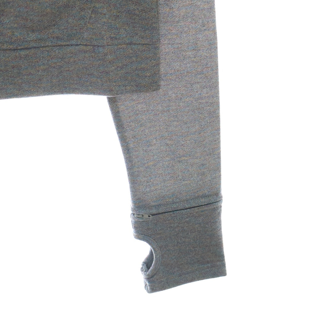DINOWORKS(ディノワークス) PORIS SHINE HOODIE ジップアップフーディー パーカー ラメ加工 グレー レディース