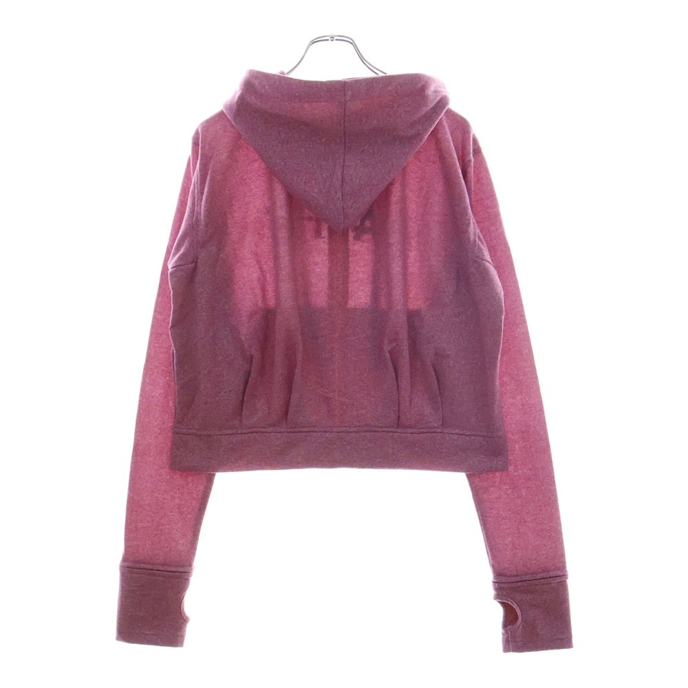 DINOWORKS(ディノワークス) PORIS SHINE HOODIE ジップアップフーディー パーカー ラメ加工 ピンク レディース