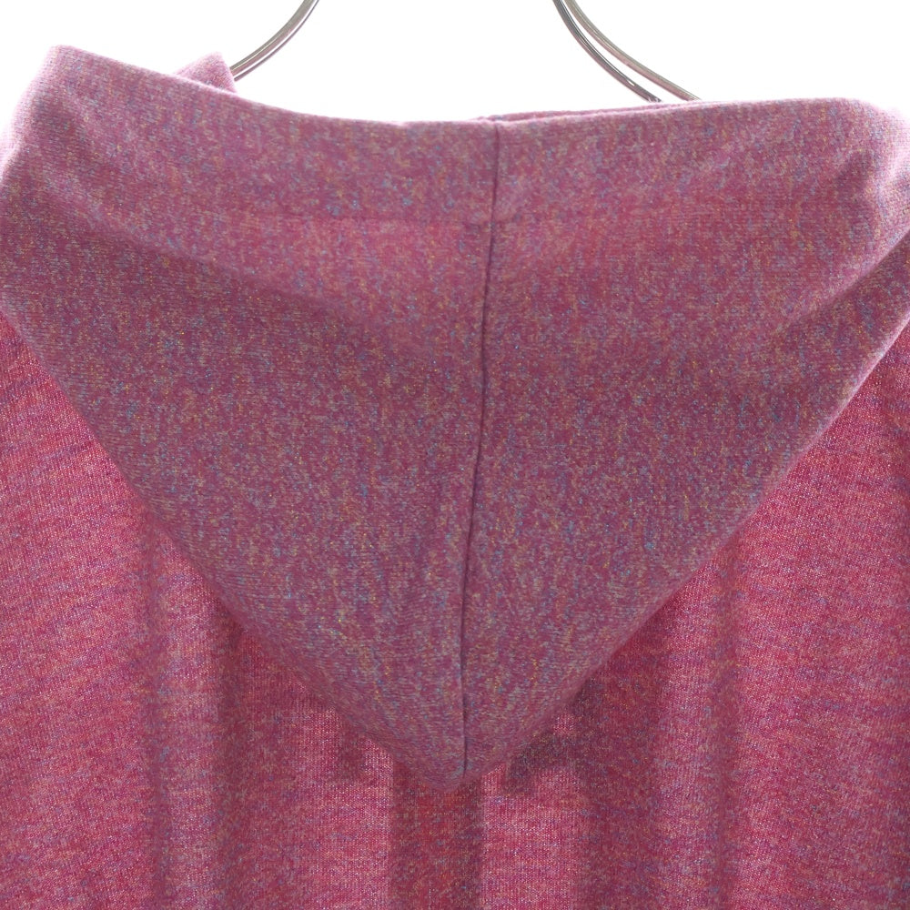 DINOWORKS(ディノワークス) PORIS SHINE HOODIE ジップアップフーディー パーカー ラメ加工 ピンク レディース