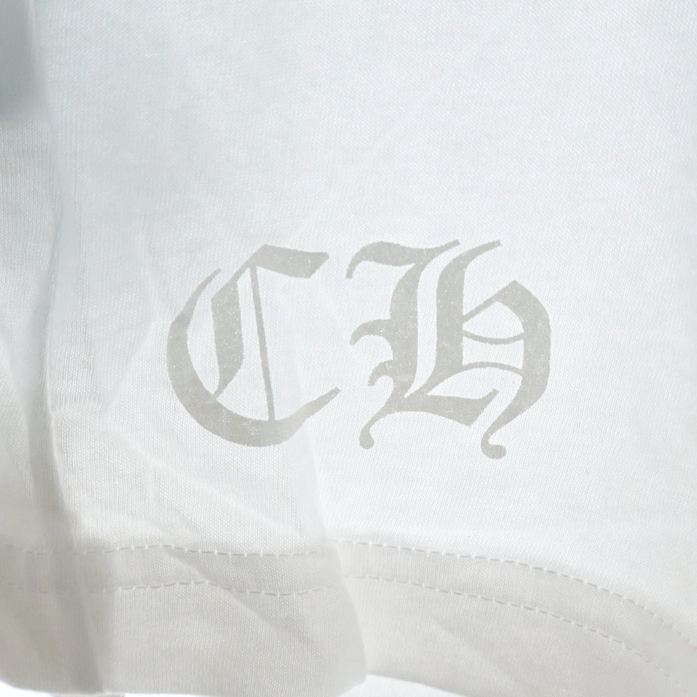 CHROME HEARTS(クロムハーツ) Miami Horseshoe S/S Tee マイアミ限定 バック ホースシュー クルーネック半袖Tシャツカットソー ホワイト