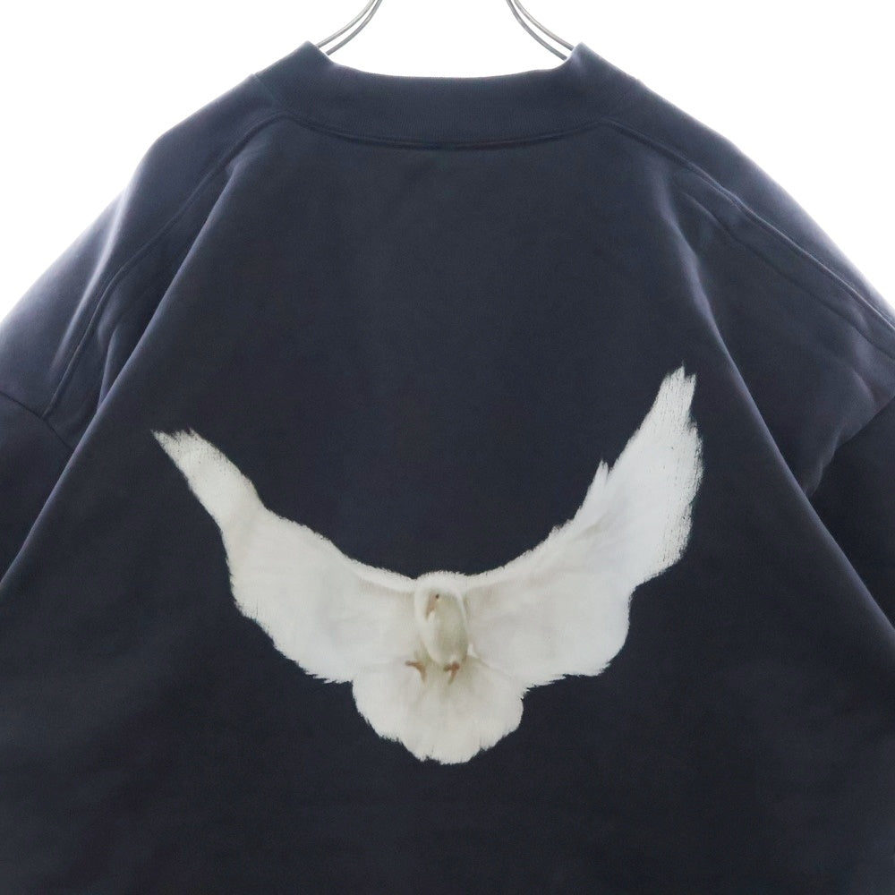 Yeezy Gap Engineered by Balenciaga(イージー ギャップ エンジニアードバイ バレンシアガ) Dove 3/4 Sleeve T-Shirt 肩パッド付半袖スウェットTシャツ ネイビー