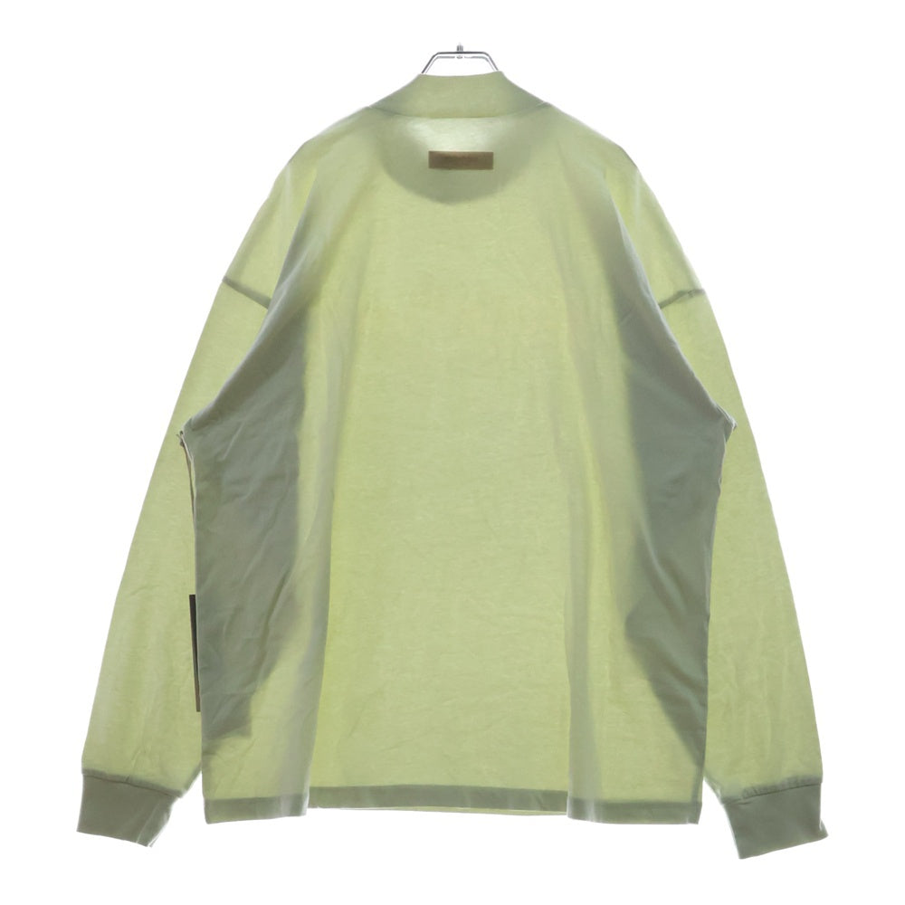 FEAR OF GOD ESSENTIALS(フィアオブゴッド エッセンシャルズ) L/S T-SHIRT ラバーロゴ 長袖Tシャツ ロンT クリーム