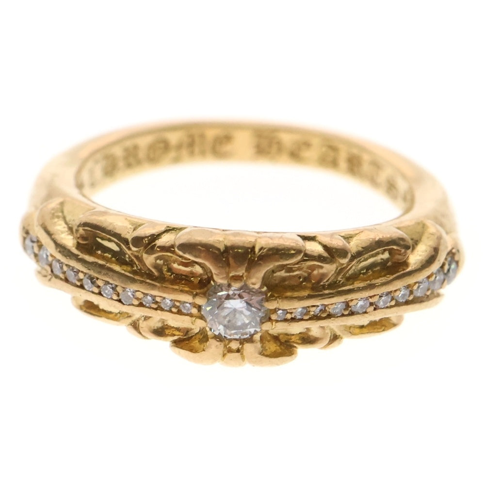 CHROME HEARTS(クロムハーツ) 22K BABYCLSC P/DIA ベイビークラシック フローラルクロスリング PAVEダイヤ ゴールド BCA055