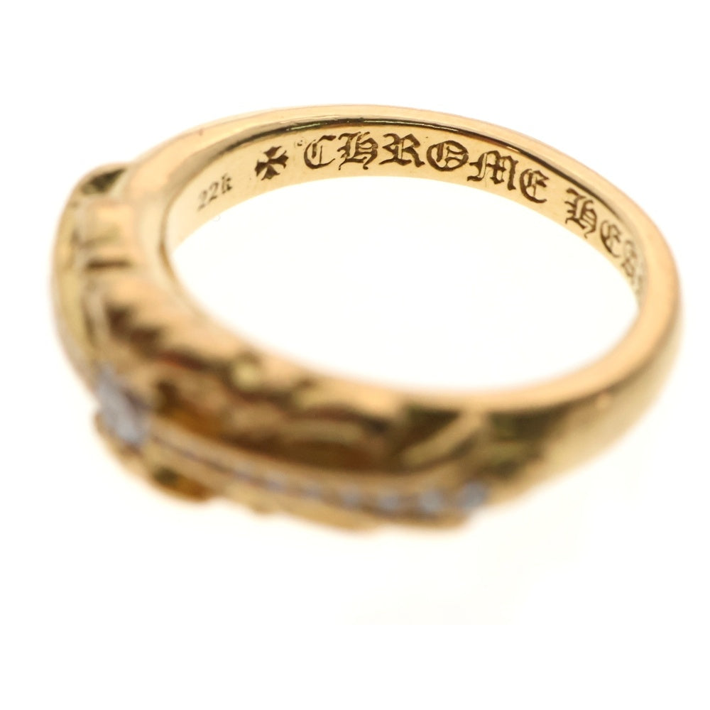 CHROME HEARTS(クロムハーツ) 22K BABYCLSC P/DIA ベイビークラシック フローラルクロスリング PAVEダイヤ ゴールド BCA055